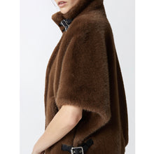 Carica l'immagine nel visualizzatore di Gallery, Cappottino a cappa similpelliccia visone Pinko